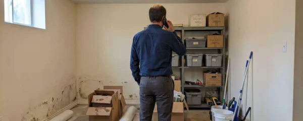 Deux personnes assises de dos à une table de travail dans un bureau lumineux de Montréal, consultant ensemble des documents et un ordinateur portable